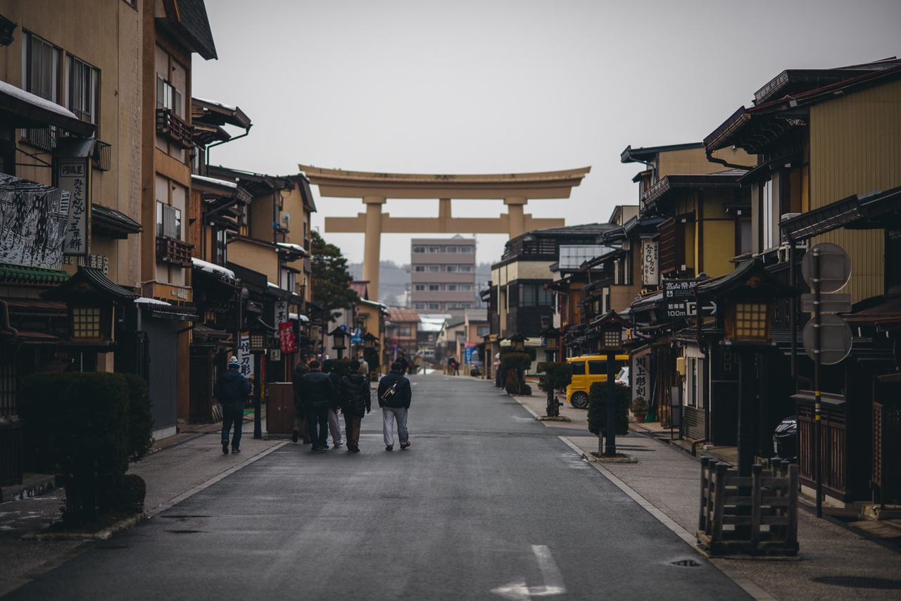 岐阜県高山市　桜山八幡宮付近